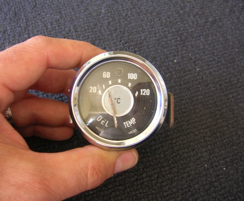 MOTOMETER OIL TEMP OEL PORSCHE 356 VW OVAL IN 3 GAUGE RALLY PANEL KÄFER