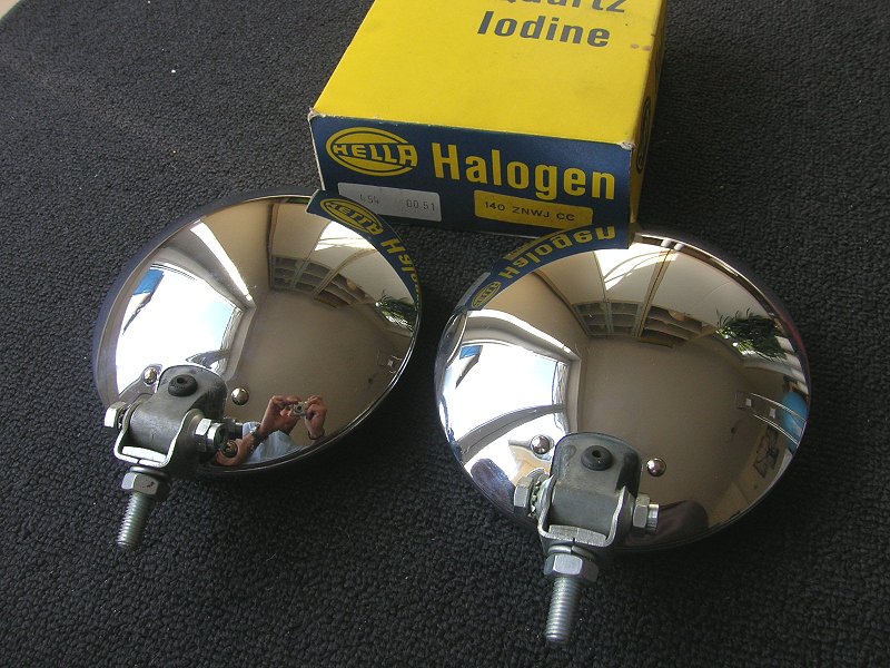 HELLA HALOGEN DRIVING LAMPS FOGLIGHTS PORSCHE 356 911 550 SPEEDSTER