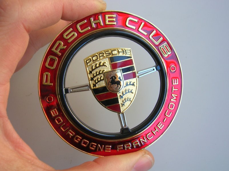 PORSCHE CLUB CAR BADGE 911 356 STEERING WHEEL LOGO PLAKETTE EMBLEM