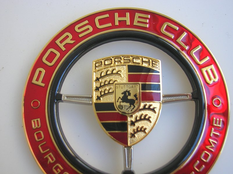 PORSCHE CLUB CAR BADGE 911 356 STEERING WHEEL LOGO PLAKETTE EMBLEM